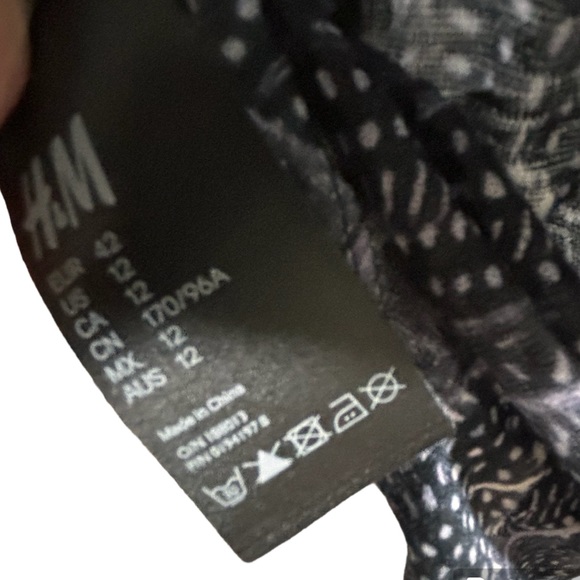 NWT Isabel Marant for H&M Blue Linen Feather Print Tank Size 12 - Picture 7 of 8